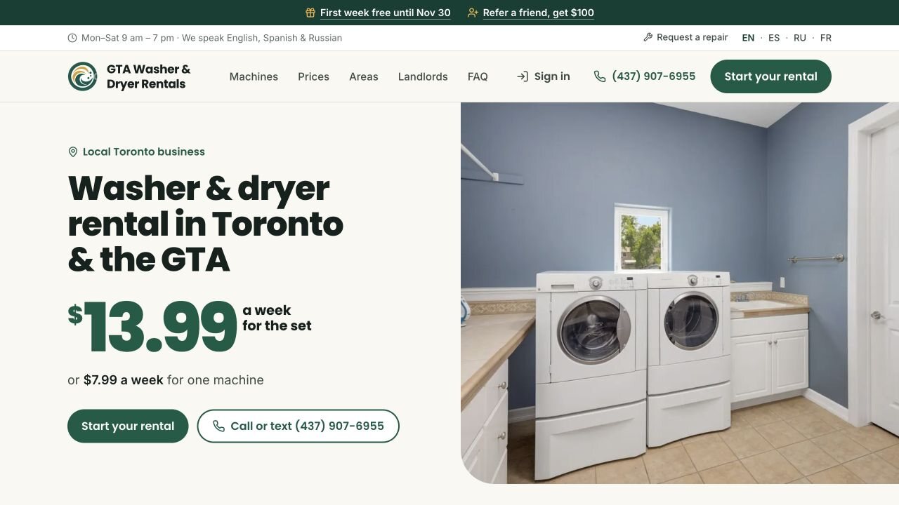 WasherRent — Appliance Rentals